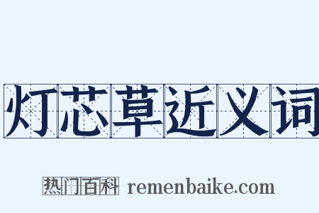 灯芯草近义词是什么意思的图片